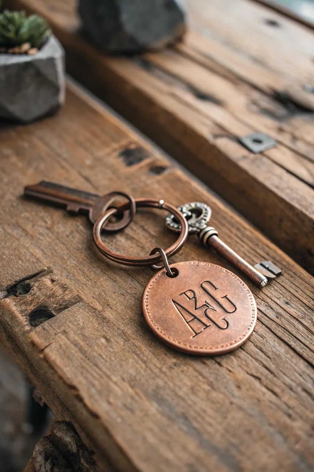 Carry a piece of elegance with you using a copper keychain.