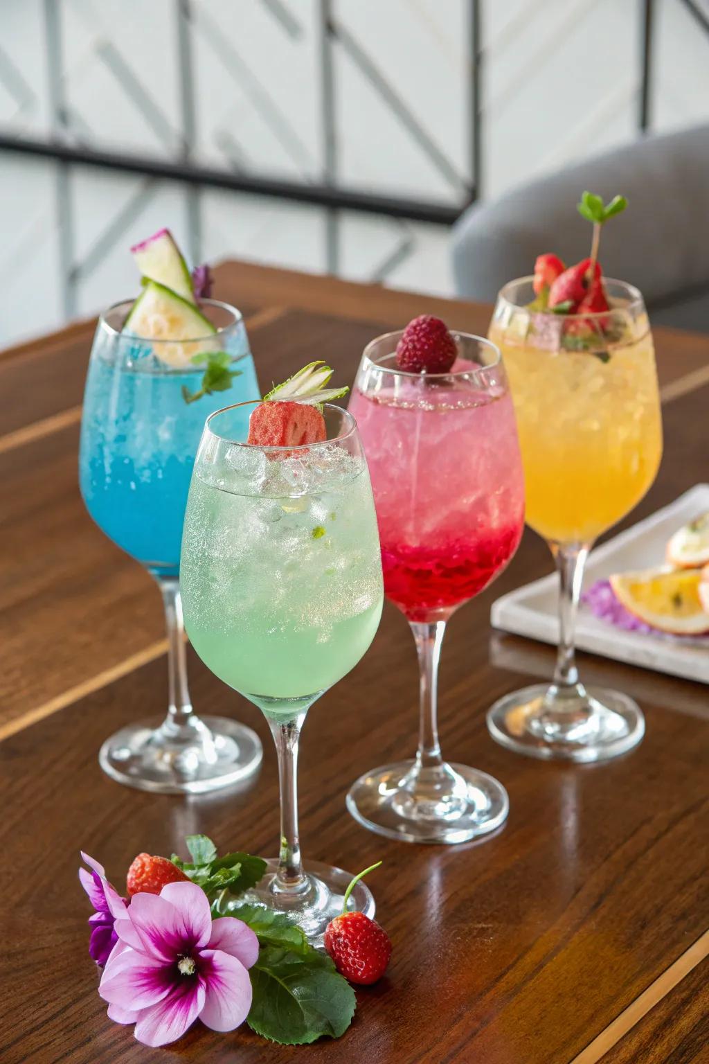 Refreshing signature mocktails for a baby shower