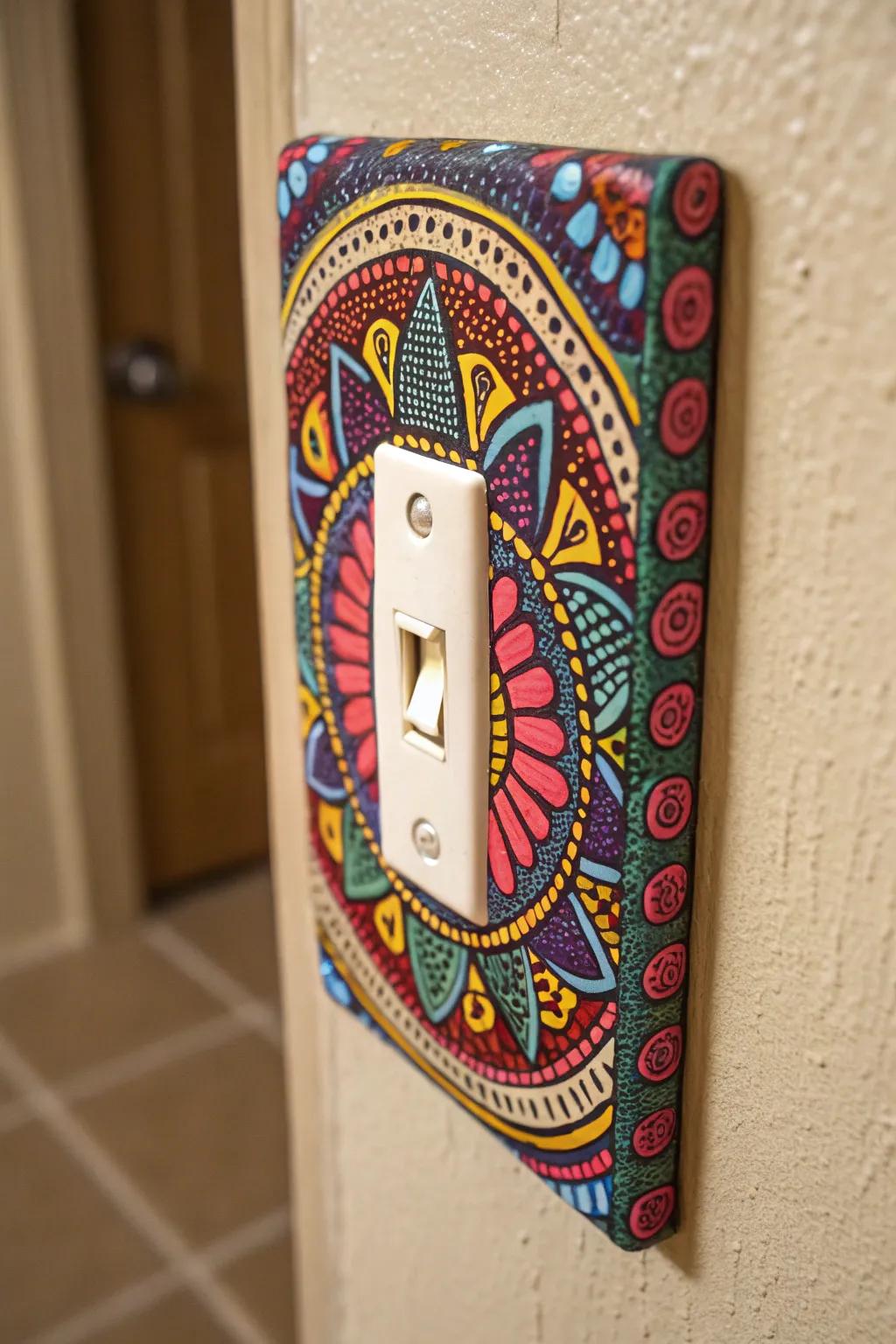 Brighten your room with decorative polymer clay light switch covers.