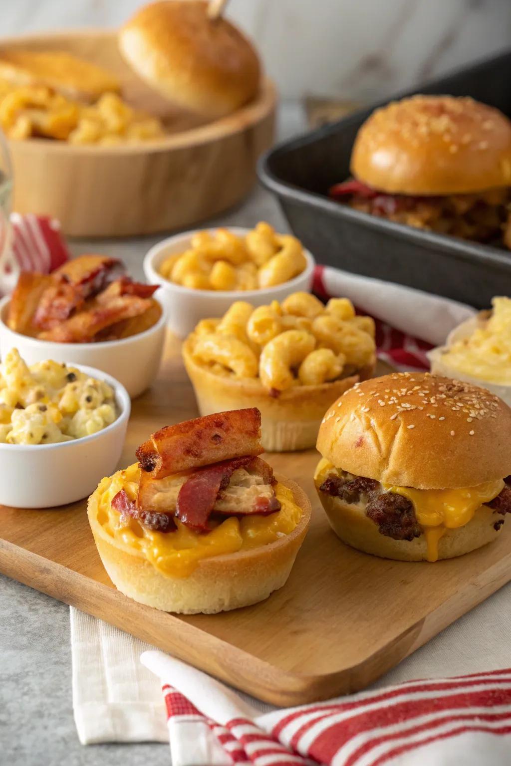 Comfort food favorites provide warmth and satisfaction at any gathering.