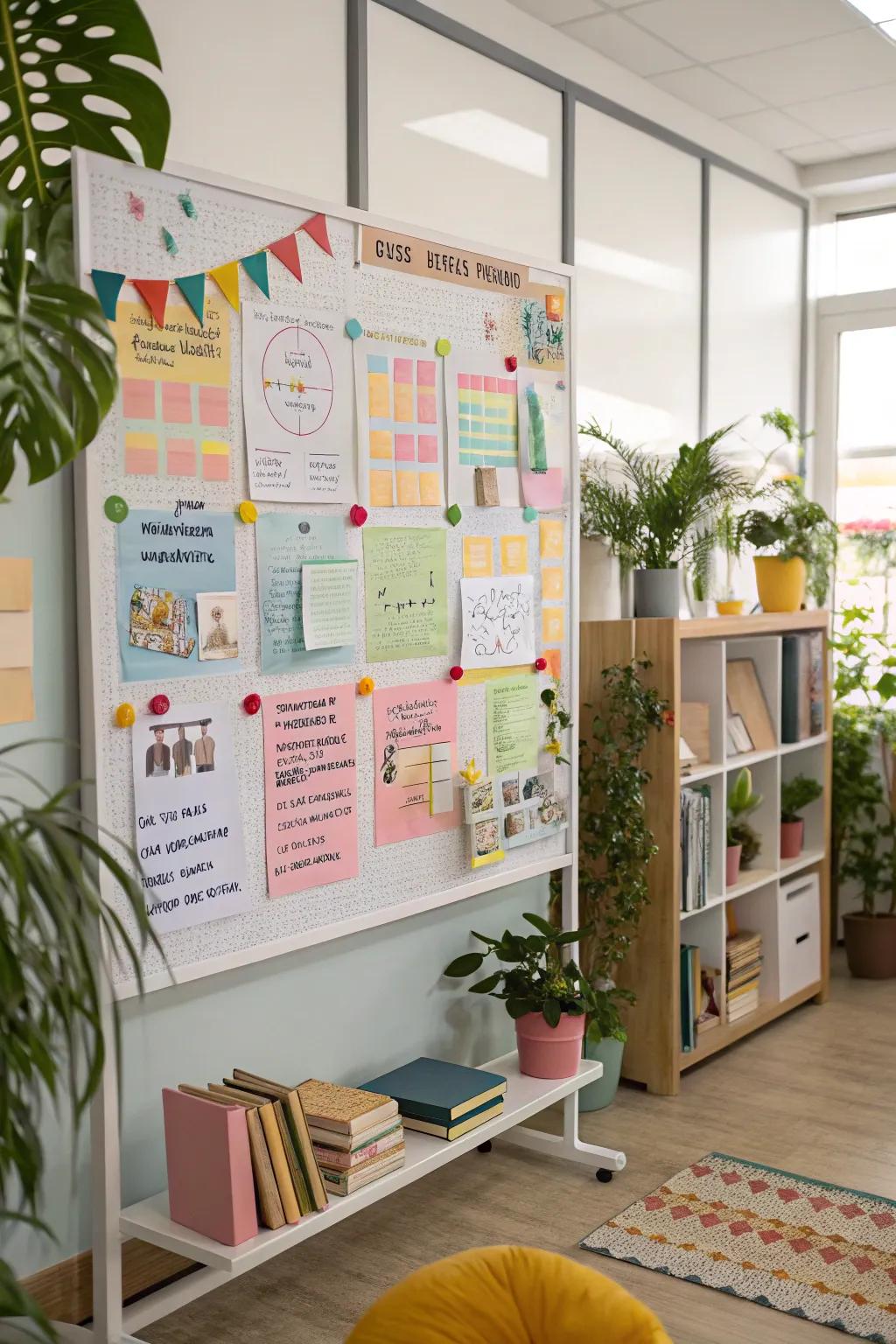 Reflect on your journey with an inspirational bulletin board.