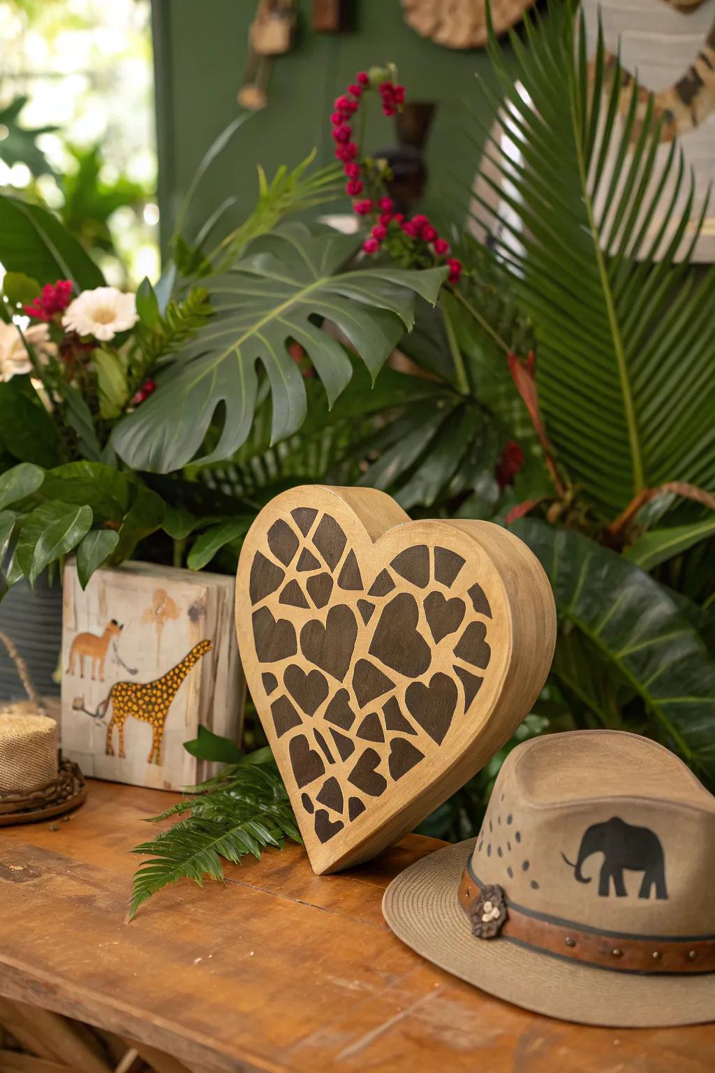 Animal print hearts add a wild and fun element to your decor.