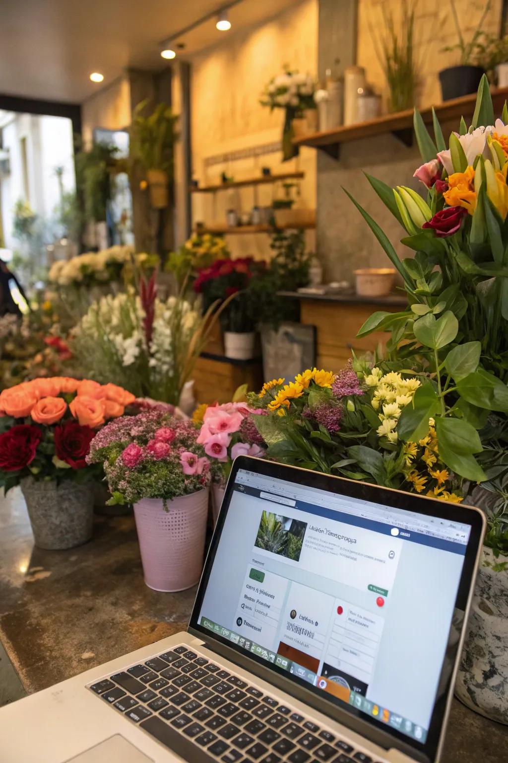 Online presence boosting a flower shop's reach