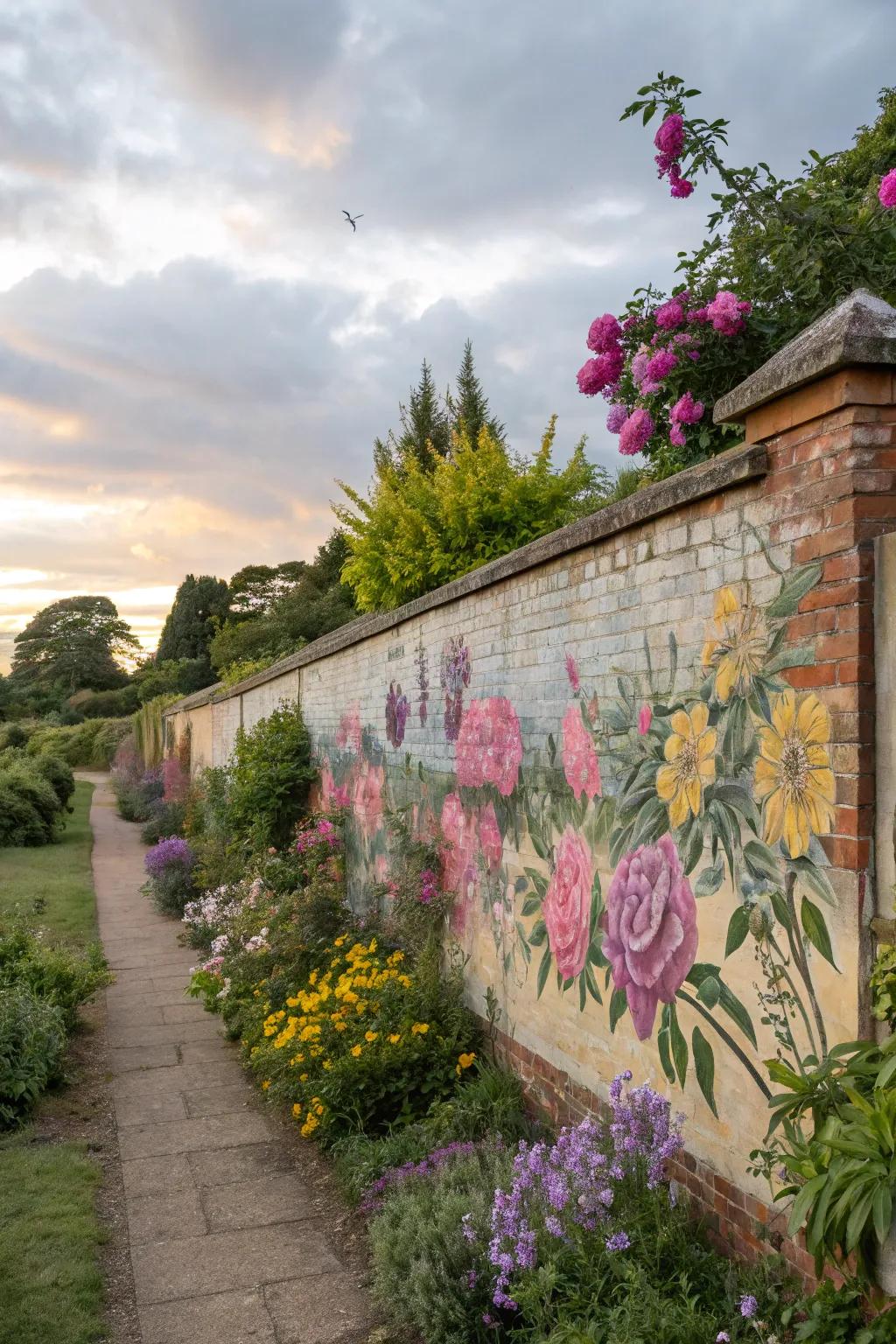 Brighten your garden with a hand-painted mural.