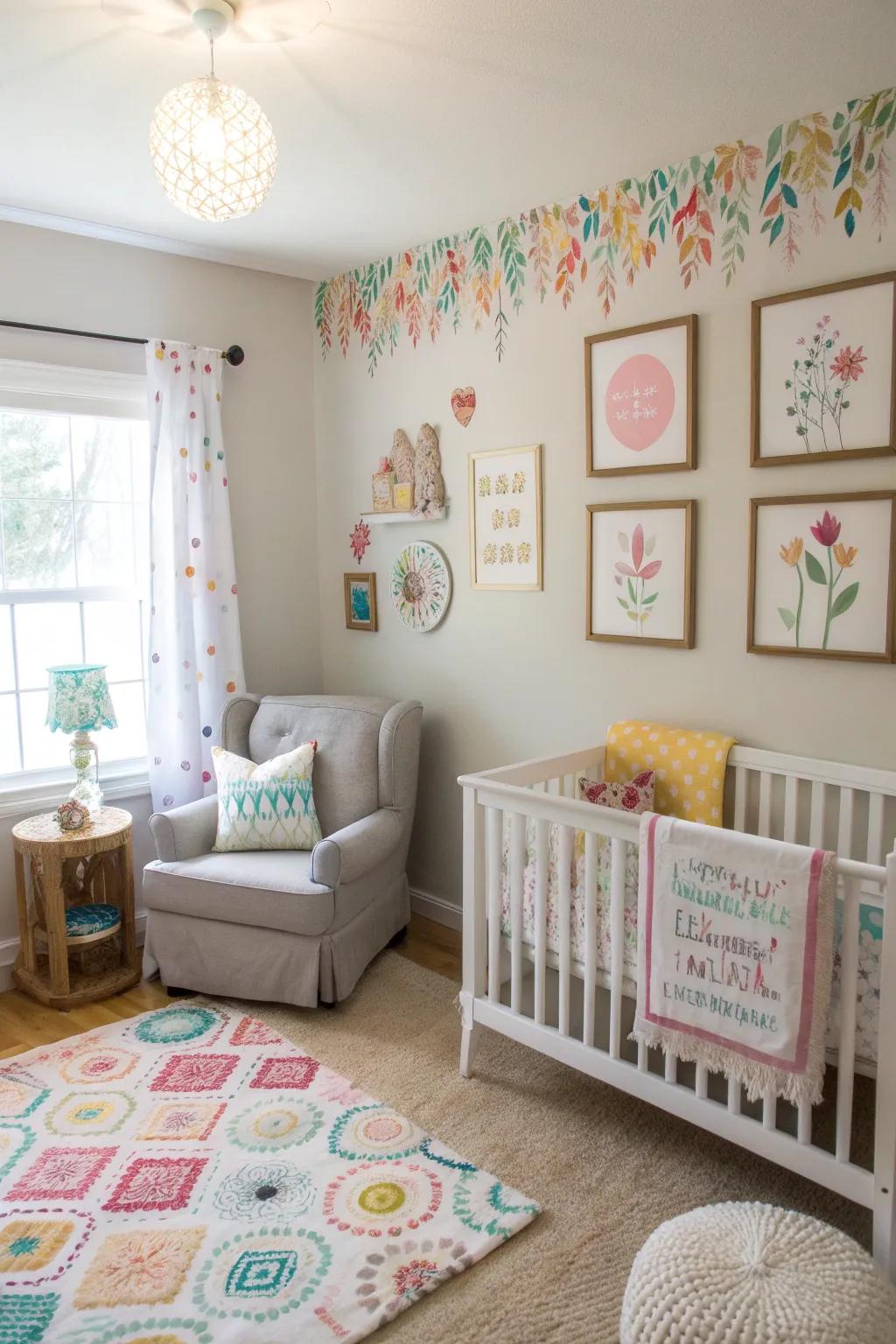 Inspiring quotes create a positive and uplifting nursery environment.