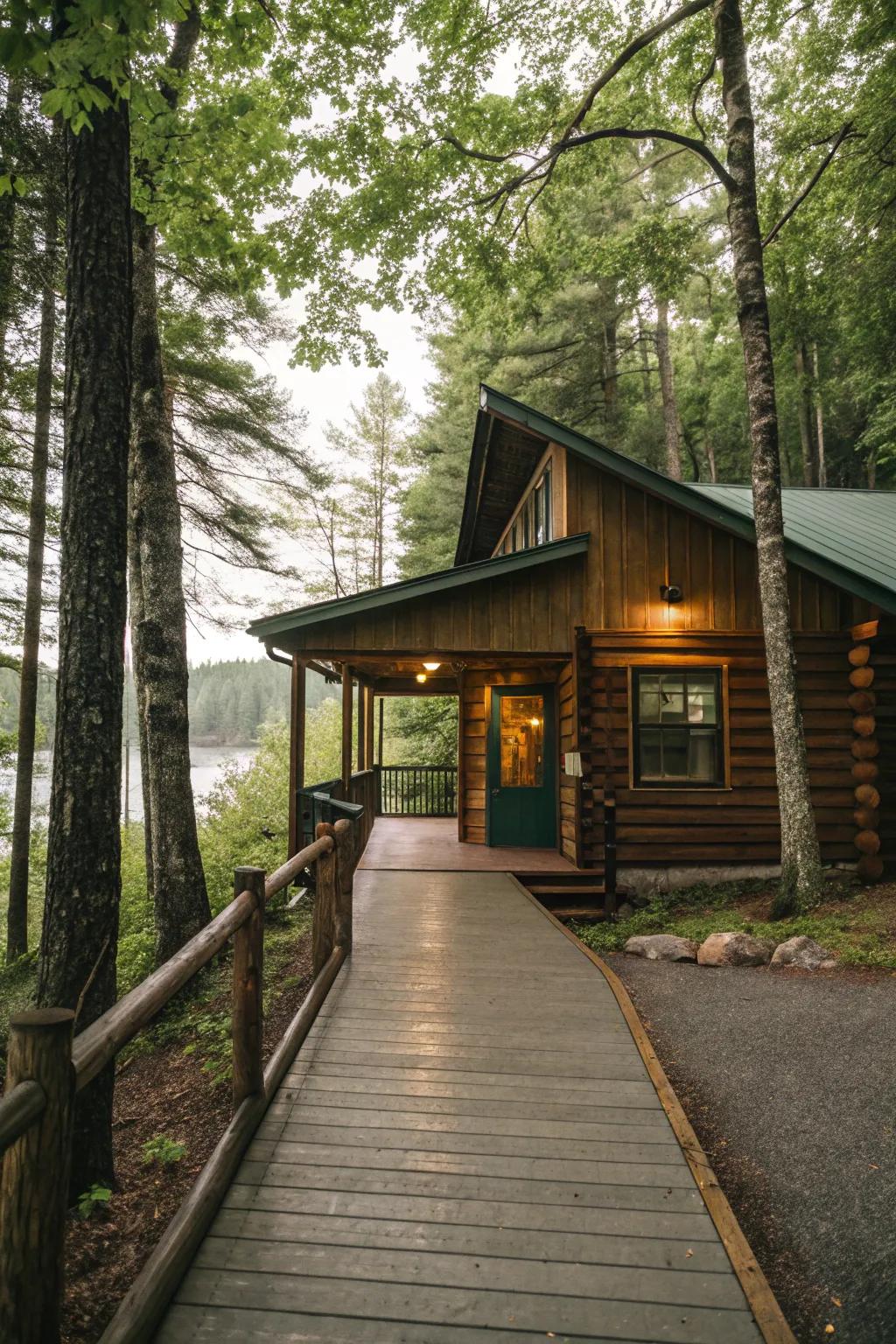 Covered walkways adding elegance and shelter