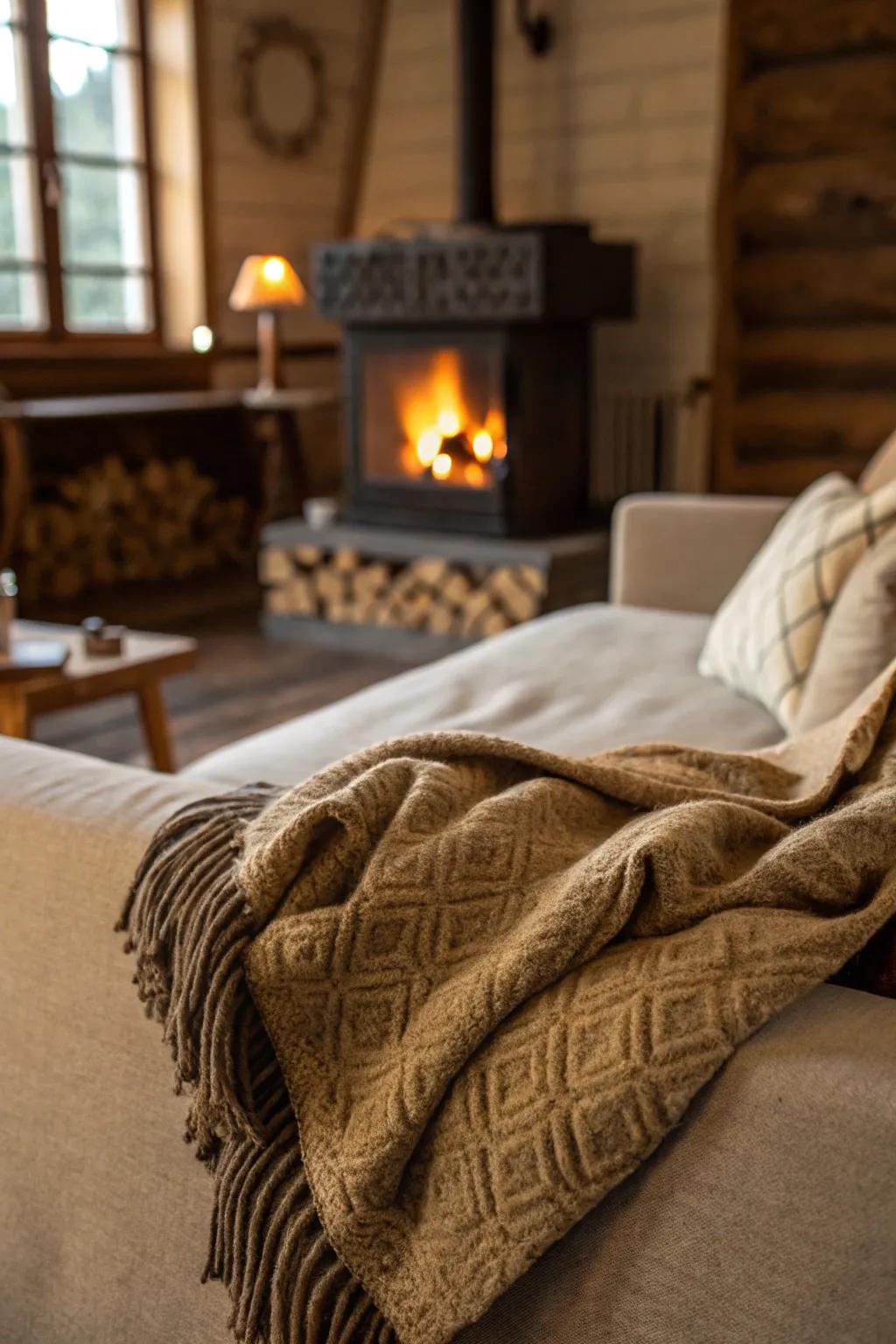 A blanket that offers warmth and comfort.