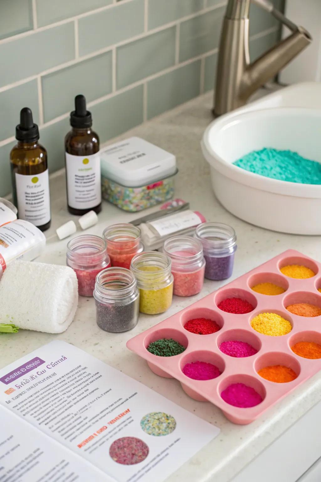 Create a spa experience with a DIY bath bomb kit.