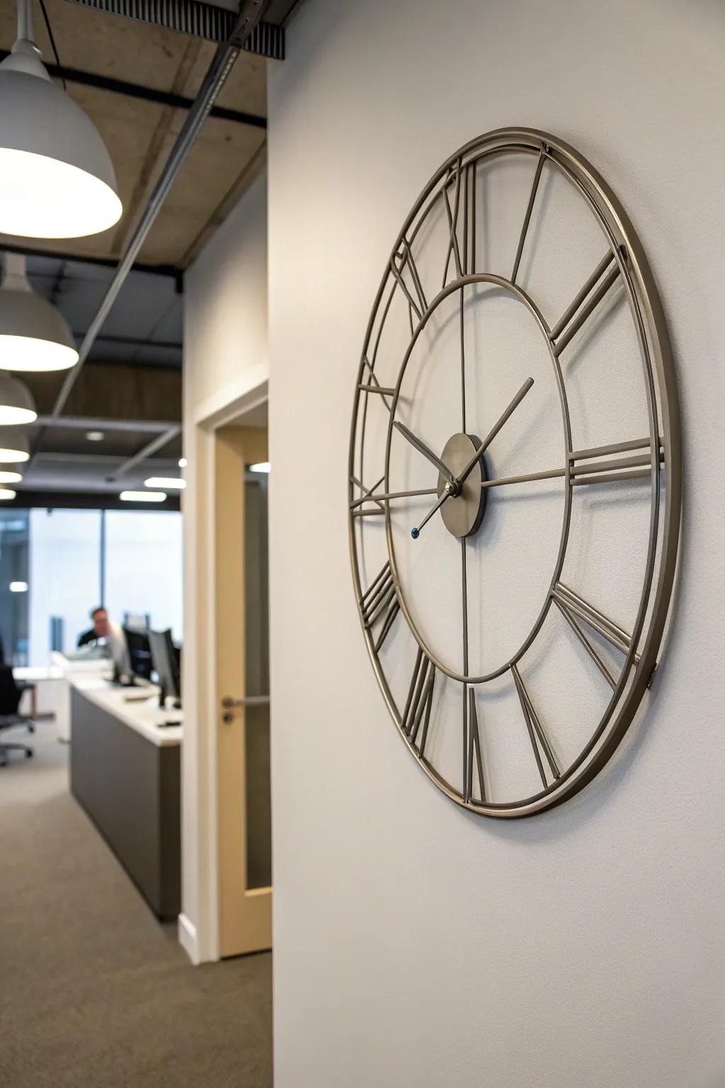 Achieve simplicity with a minimalist metal clock.