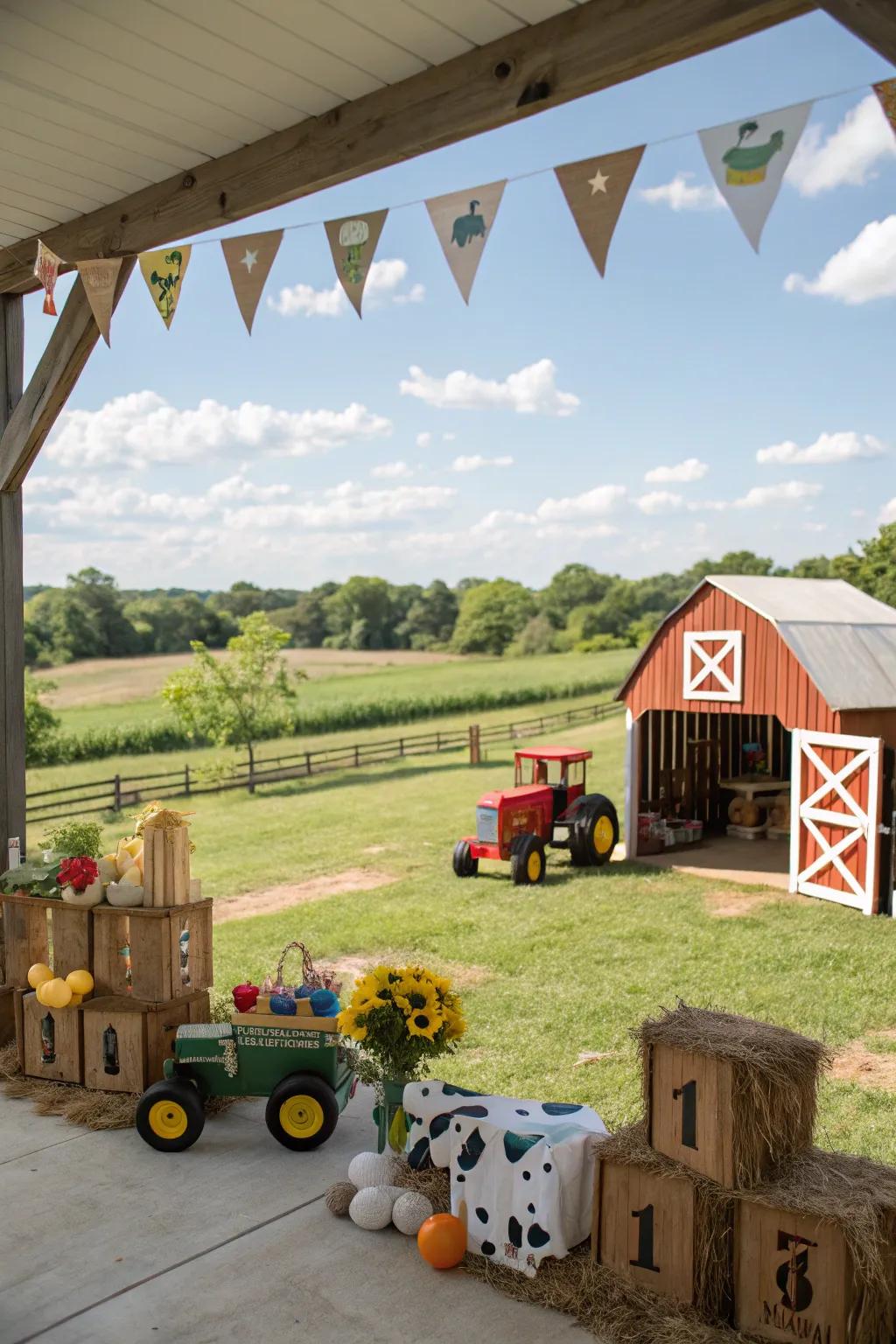 Experience the countryside with an On the Farm theme.