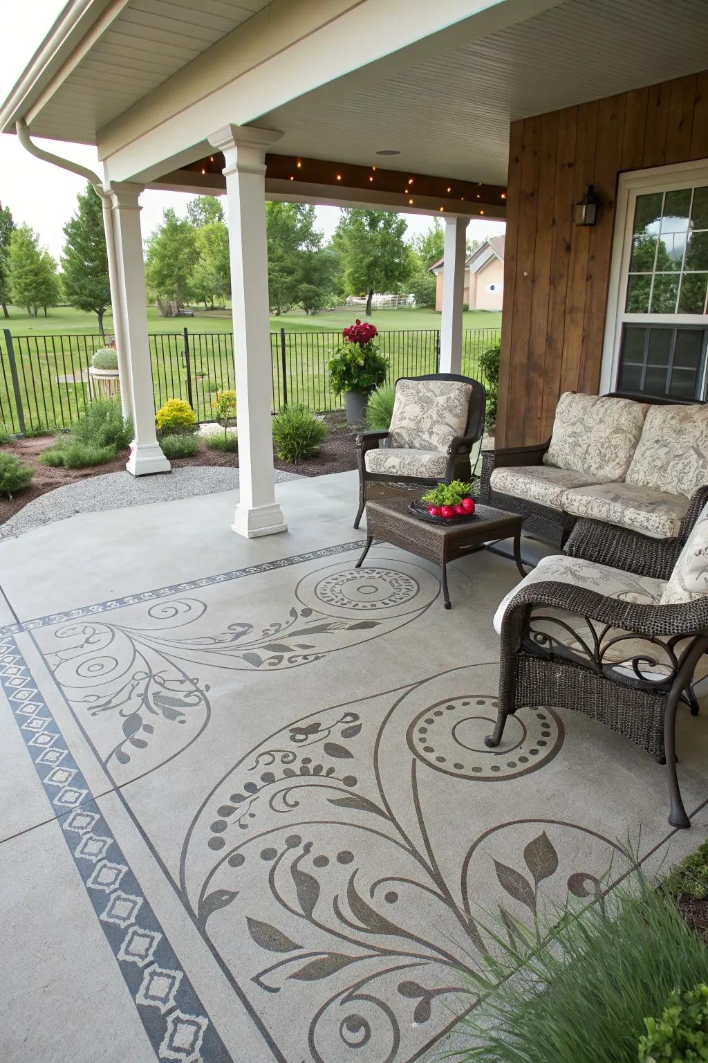 Decorative overlays offer versatility and style to a porch.