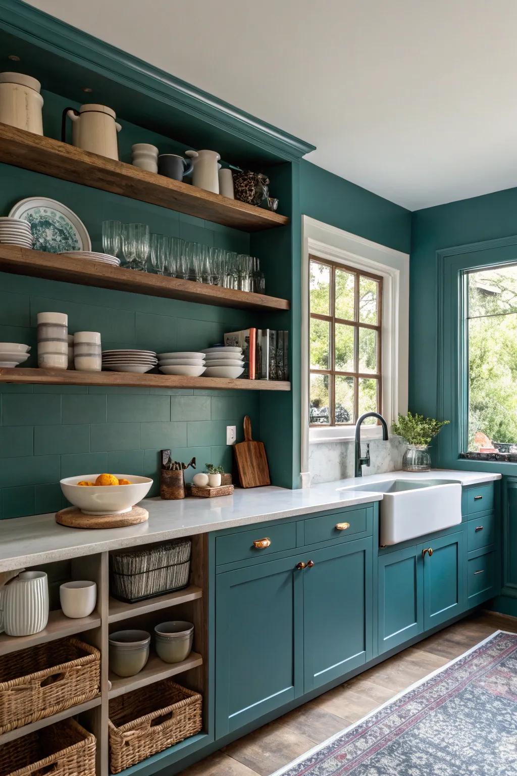 A feature wall that adds drama and personality to your kitchen.