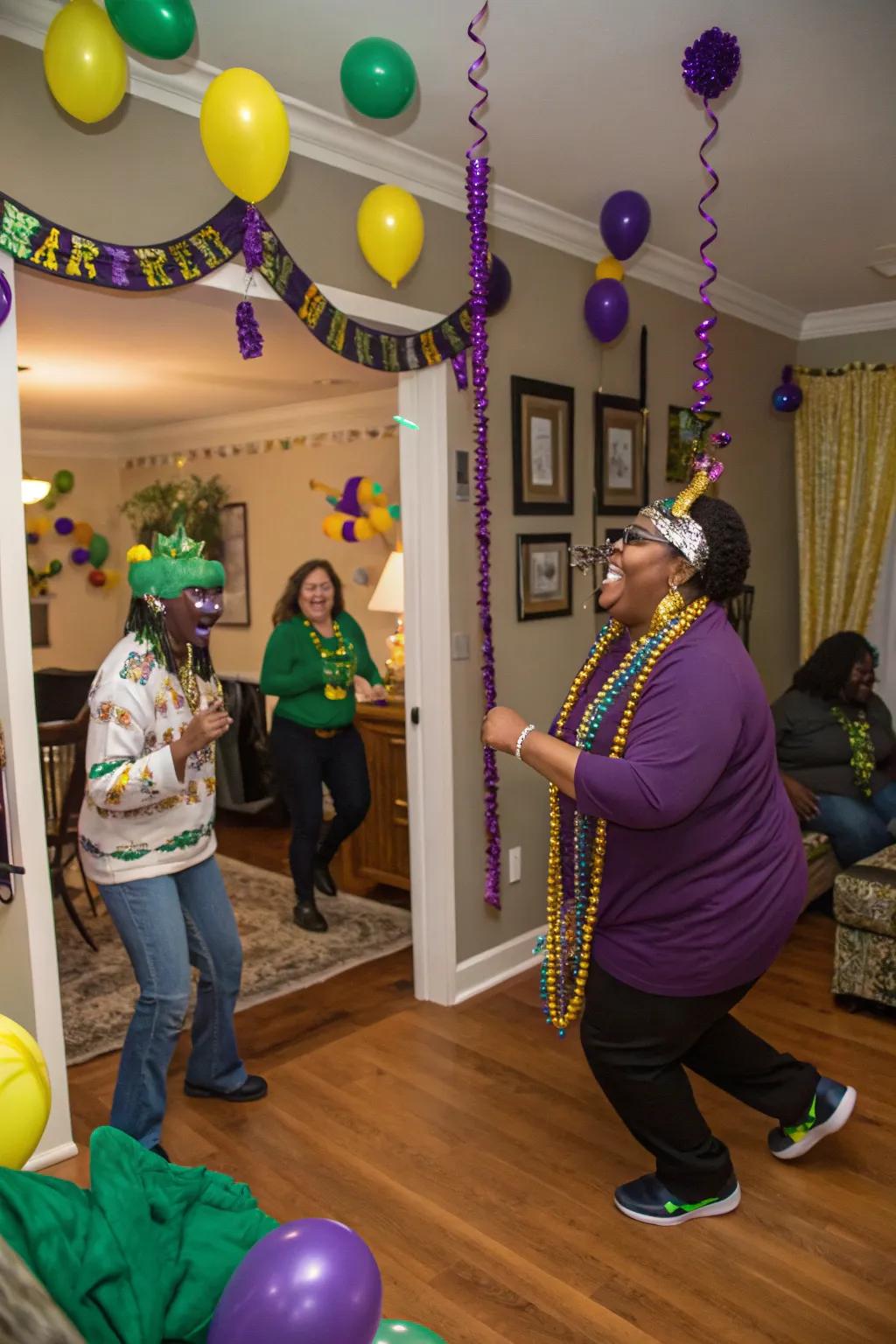 Close the party with a lively dance session and celebrate Mardi Gras in style.