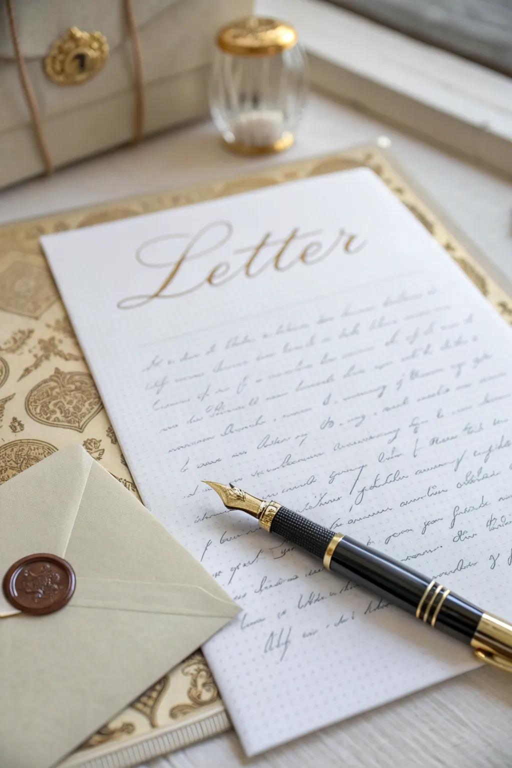 A heartfelt letter is a simple yet profound gift that conveys deep appreciation.