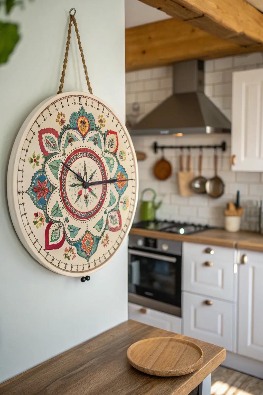 Keep time stylishly with unique polymer clay clock faces.