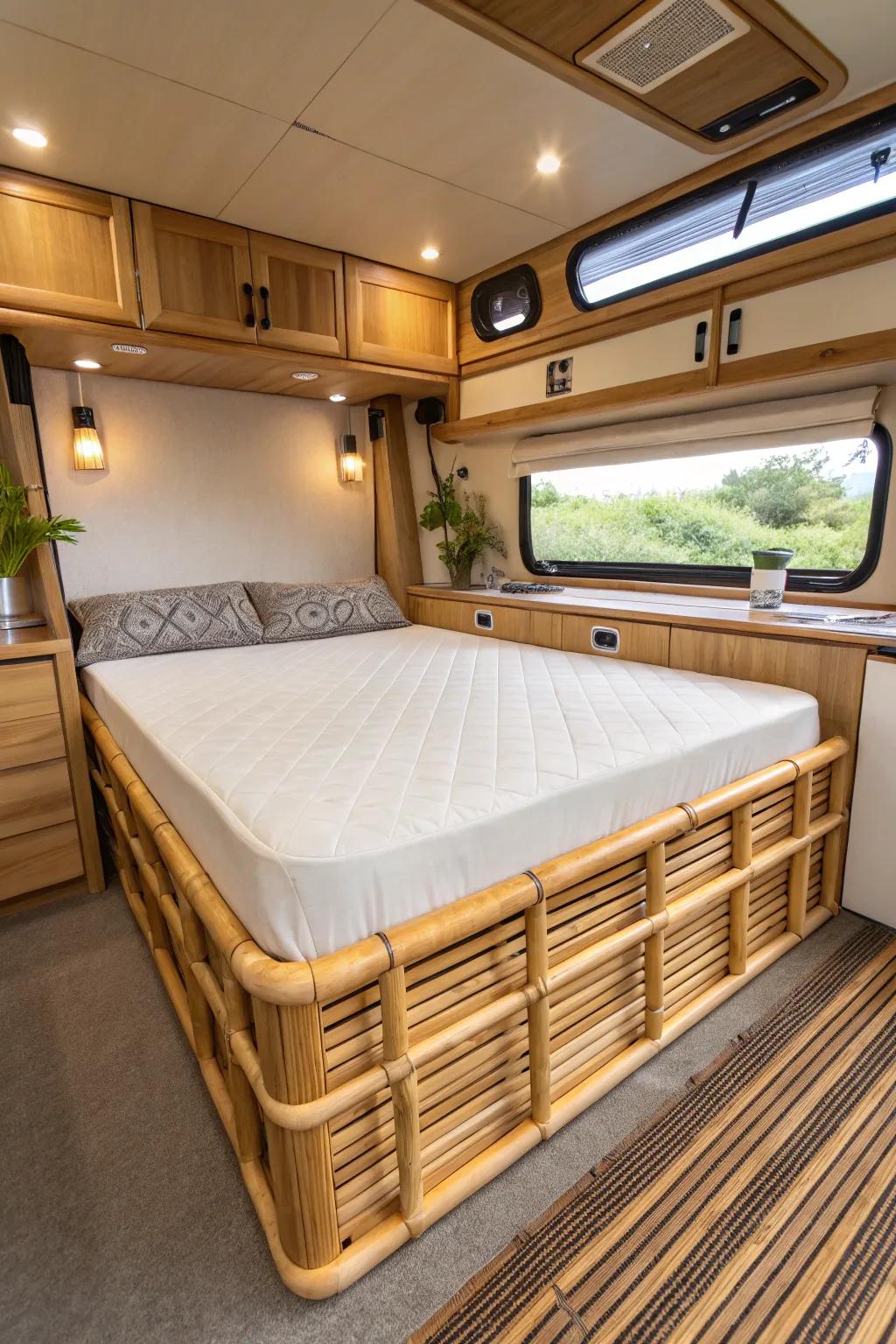 Bamboo frames provide sustainable elegance for your RV.