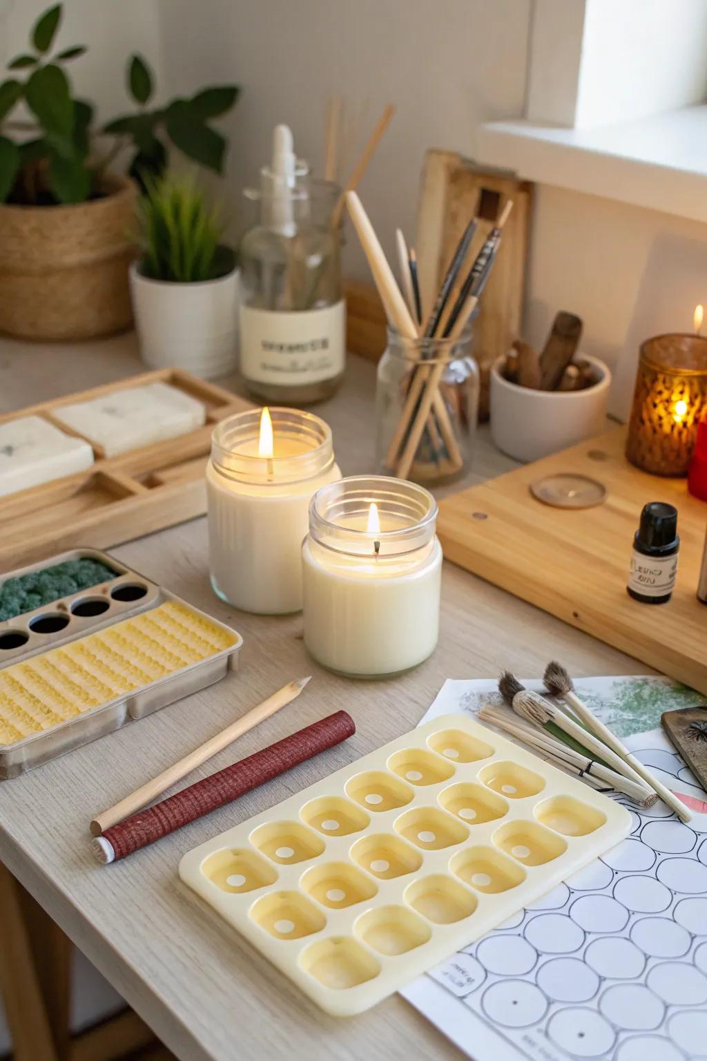 Candle-making kits let you create personalized scents and decor.