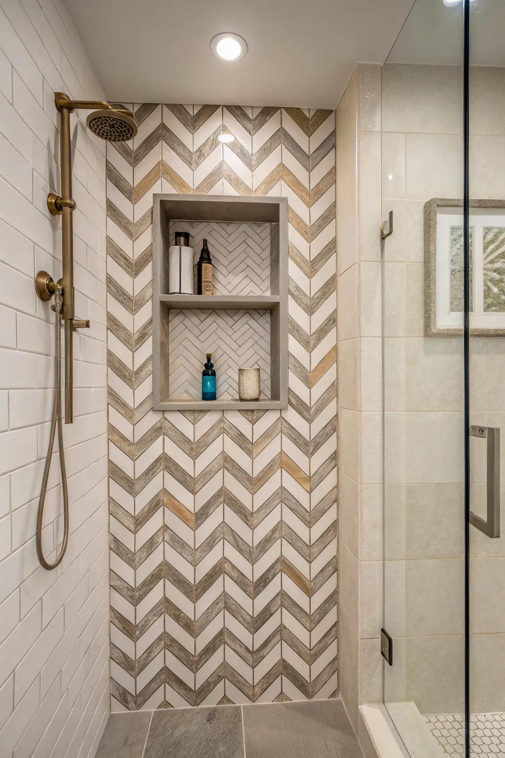 Chevron patterns add movement and style.