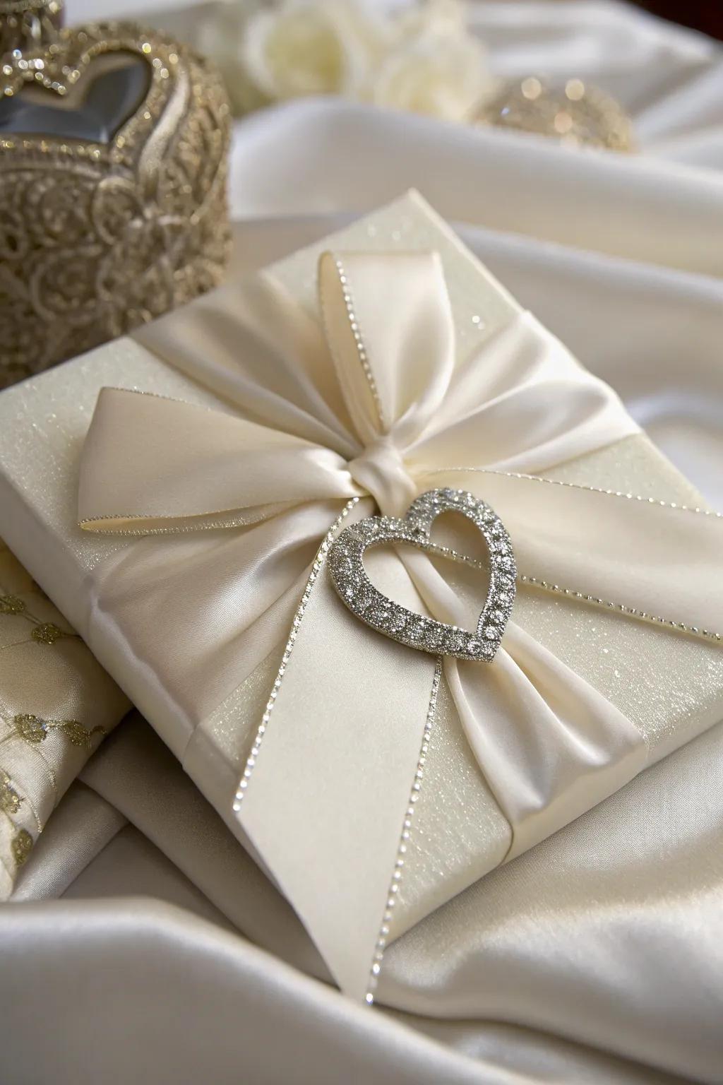 Oversized satin bow for a statement-making gift presentation.