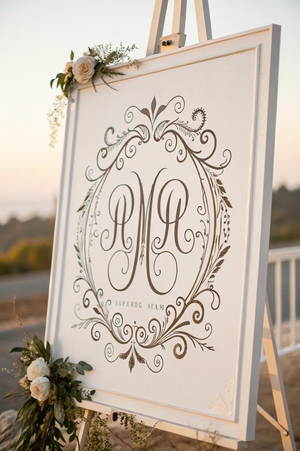 Personalized monograms add a special touch to your artwork.