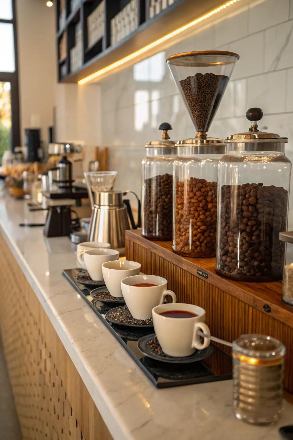 Create the perfect brew with a DIY coffee bar on your birthday.