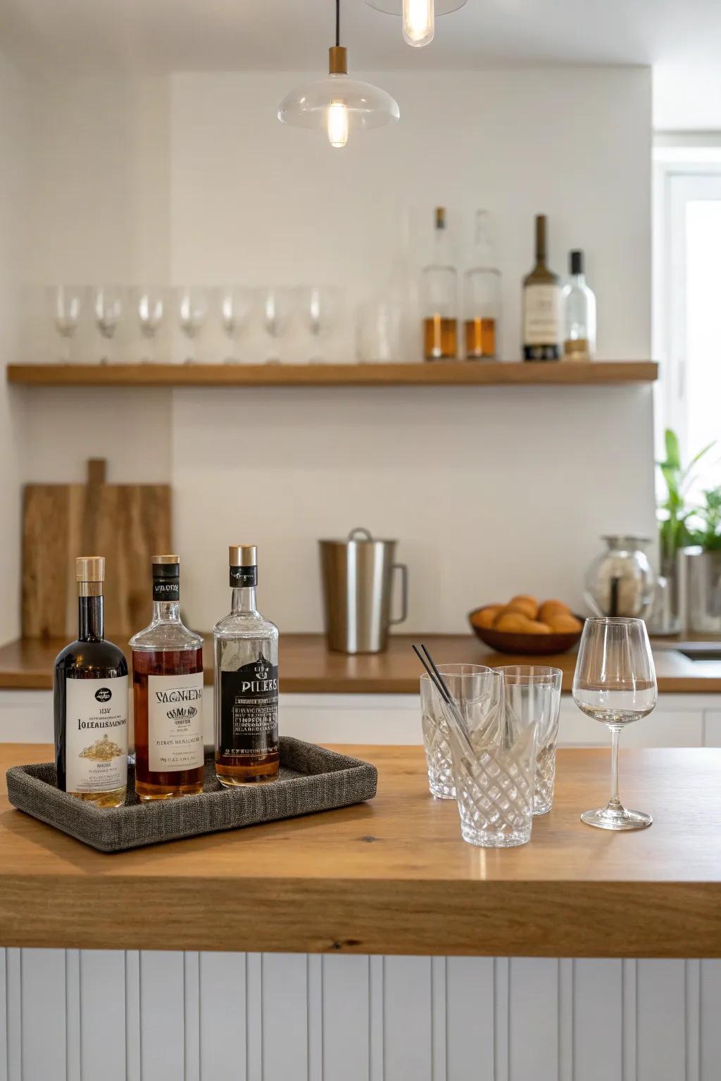 Simplicity can lead to elegance and functionality in your bar.