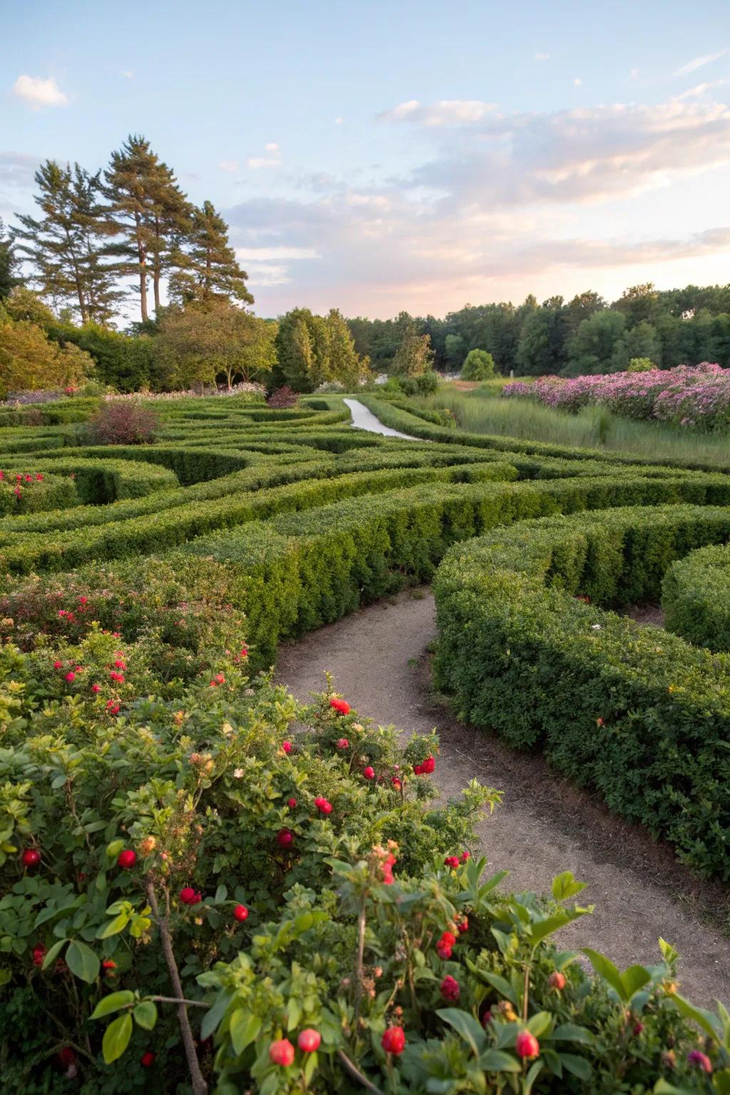 A playful berry maze offering fun and exploration.