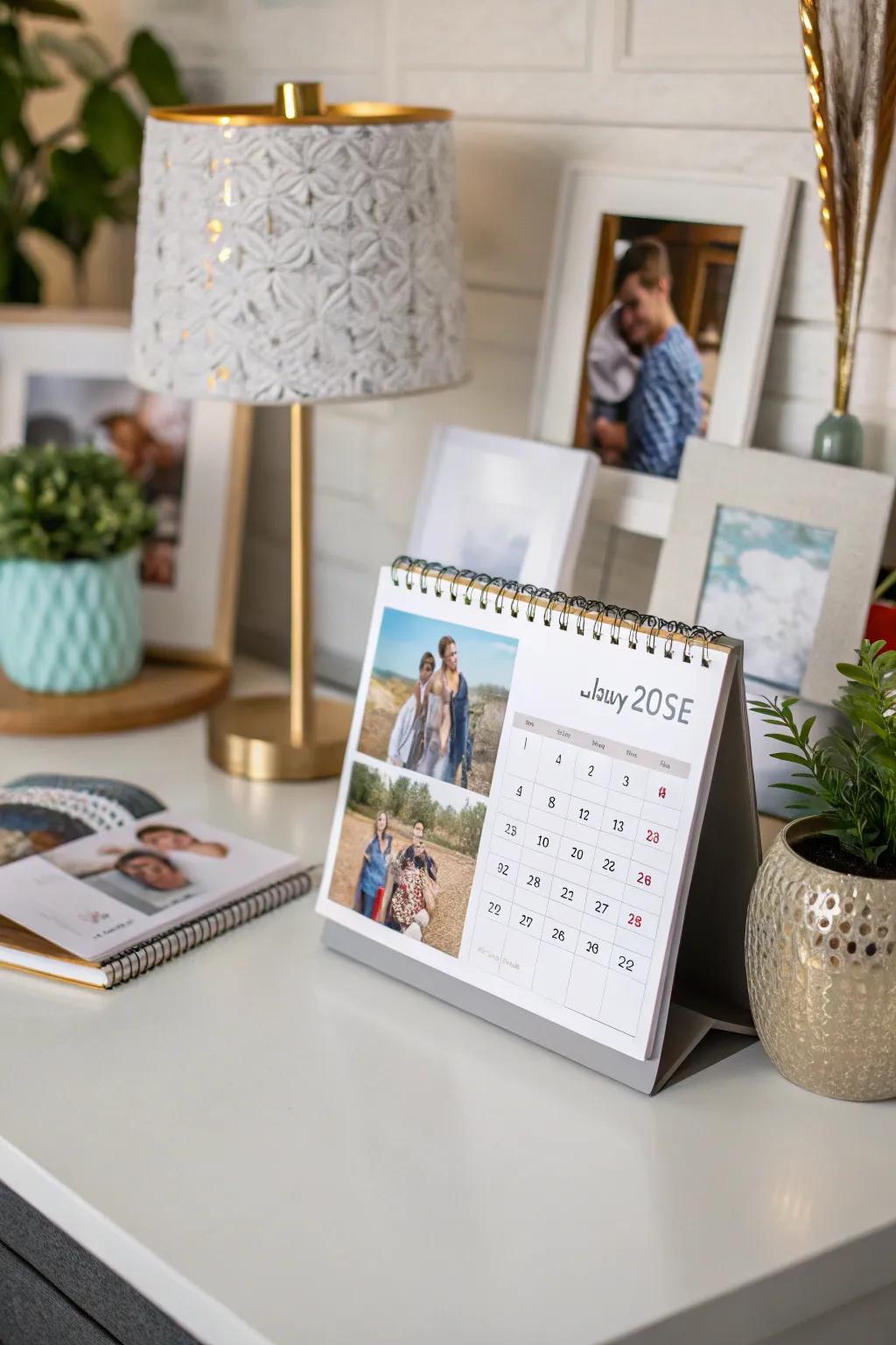 Cherish memories all year round with a personalized photo calendar.