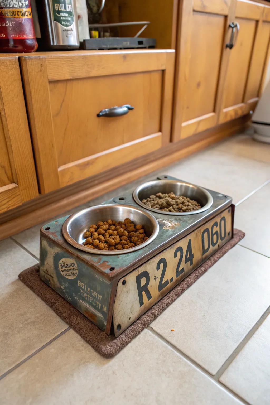 Elevate your pet's dining experience with a DIY feeder.