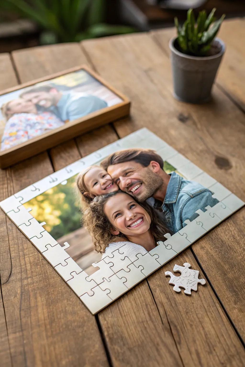 Piece together memories with a custom puzzle keepsake.