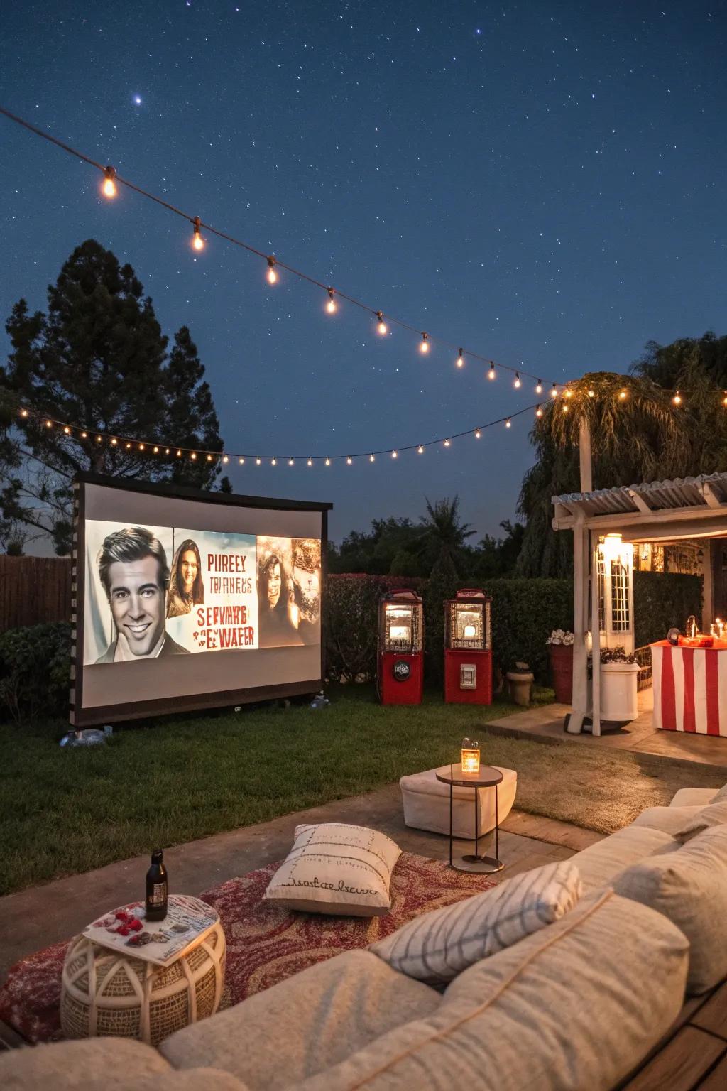 Relive classic moments with a vintage movie night.