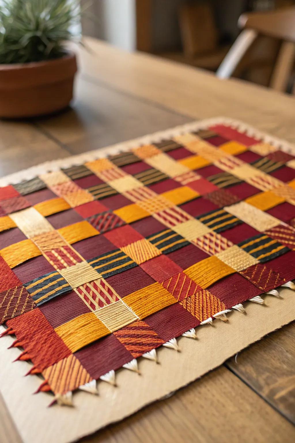Embrace the art of simplicity with this Kente-inspired paper weaving. A touch of Africa meets Scandinavian minimalism.