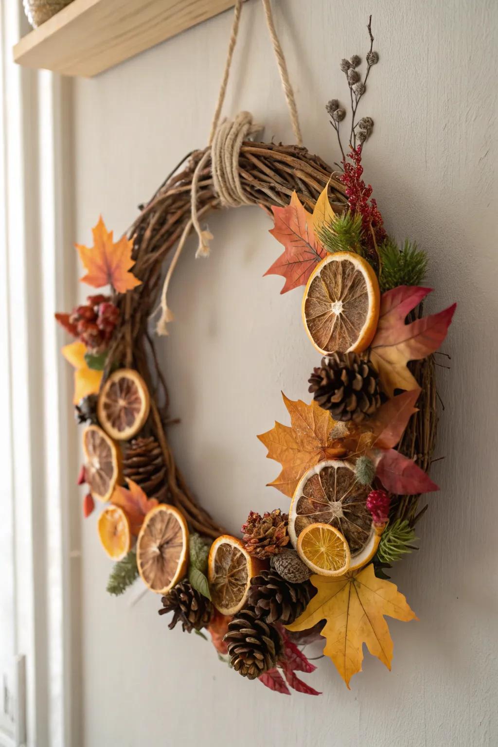 Embrace the seasons with a handcrafted wreath, where simplicity meets natural elegance.