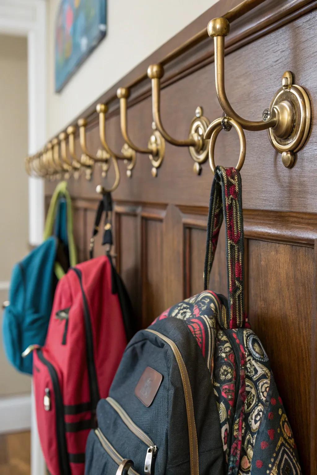 Stylish hooks can seamlessly integrate into your home decor.