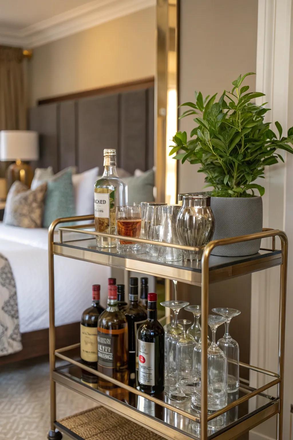 Roll In the Fun with a Versatile Bar Cart