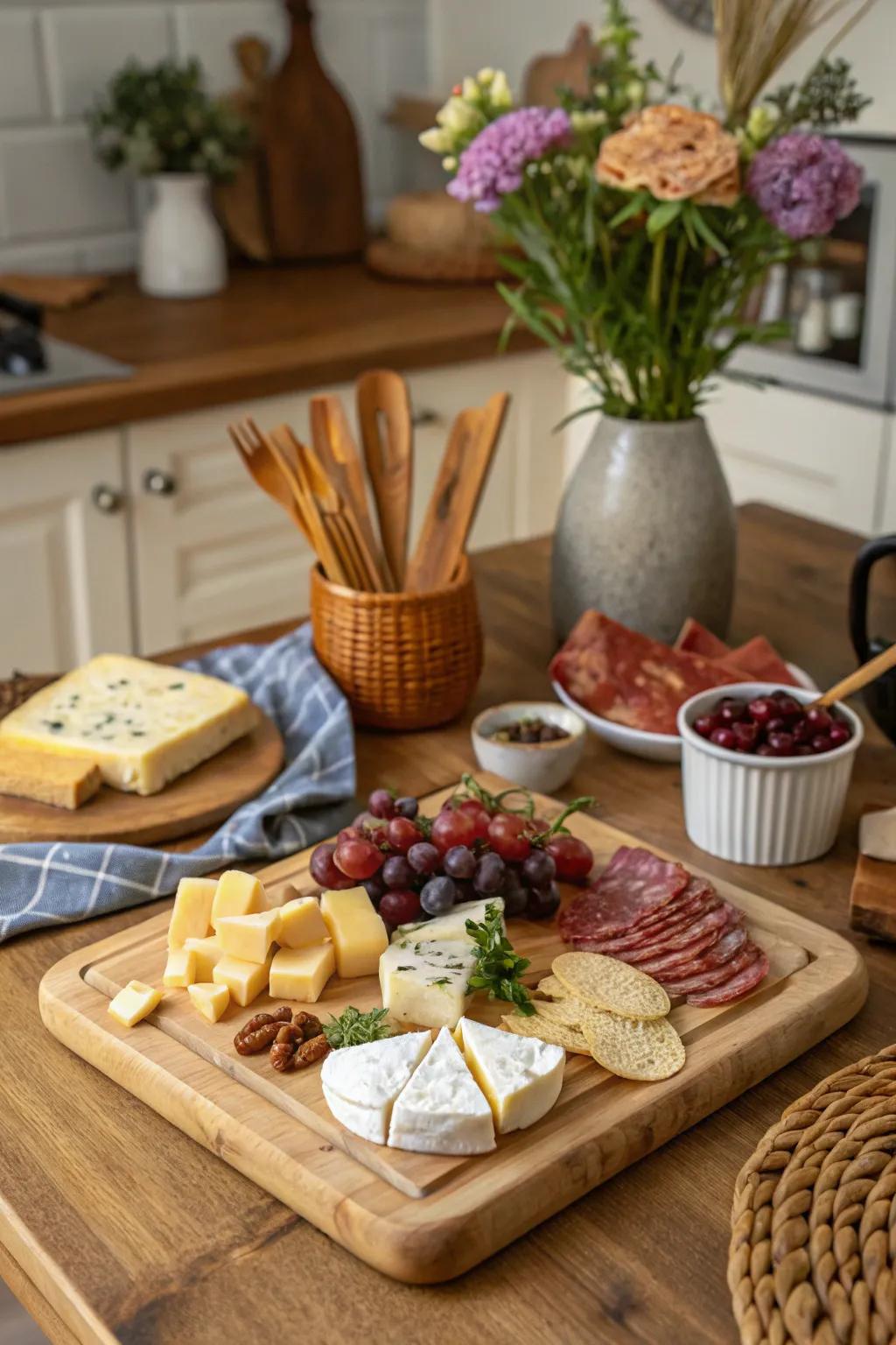 Create a memorable dining experience with a customized charcuterie board.