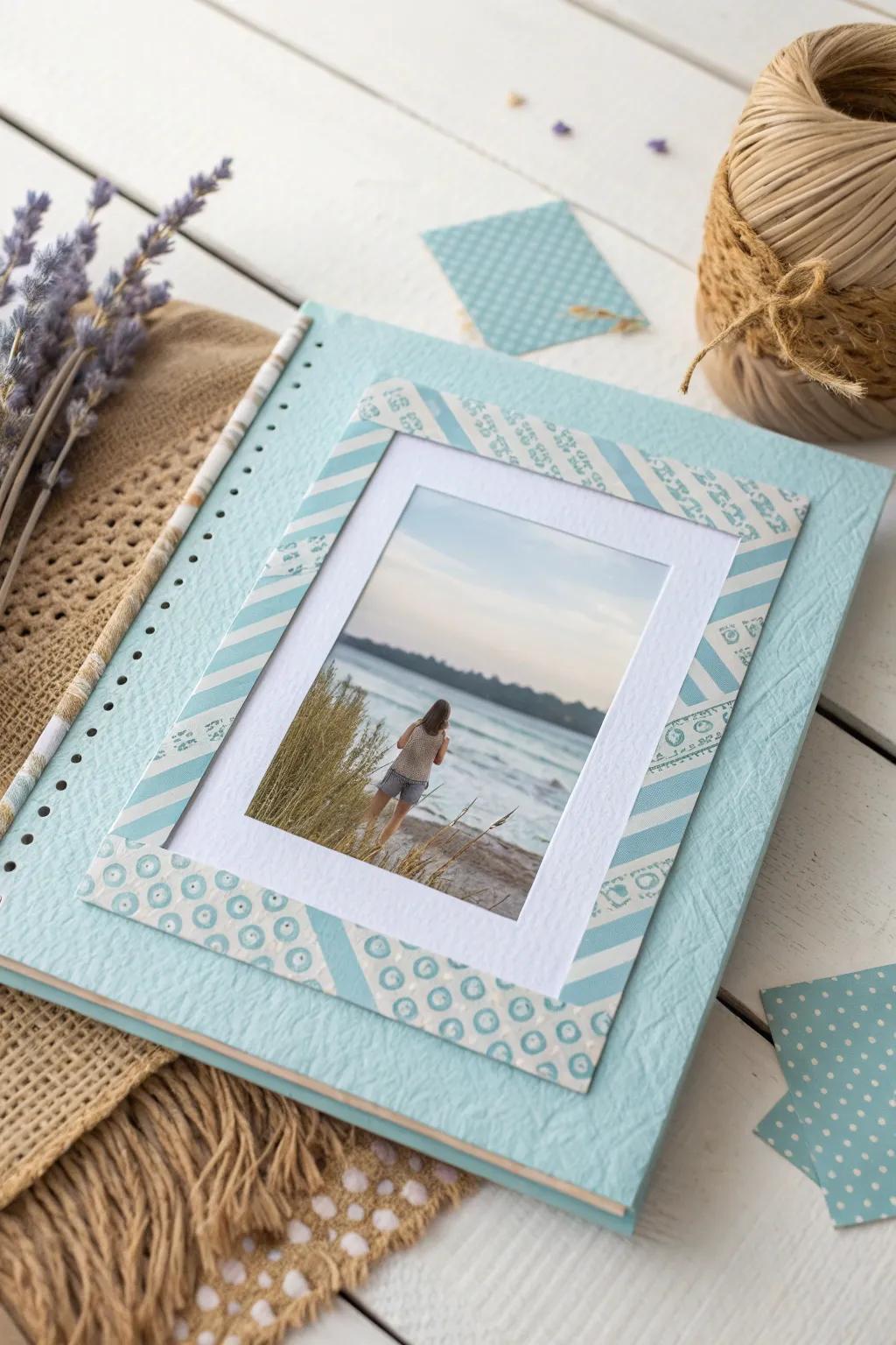 Enhance your scrapbook with charming decorative borders that frame your memories beautifully.