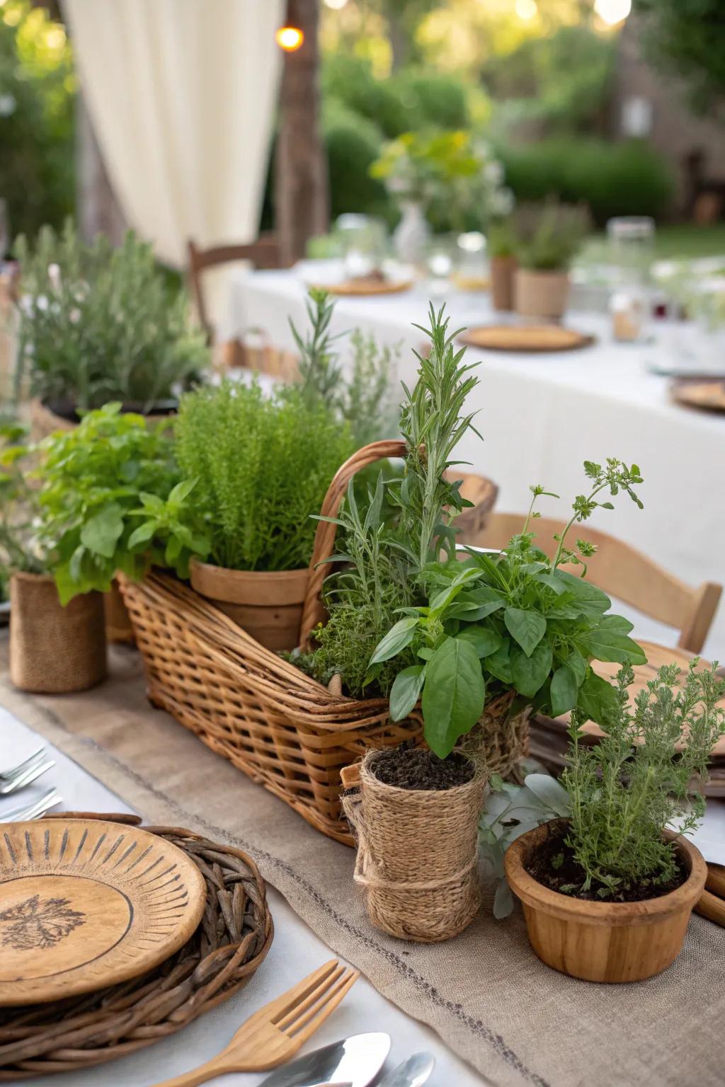 Natural elements breathe life into a boho table setting.