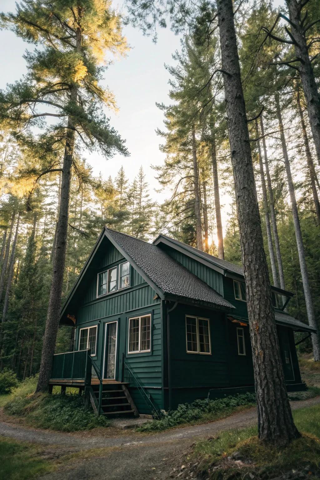 Dramatic dark colors that blend with the forest