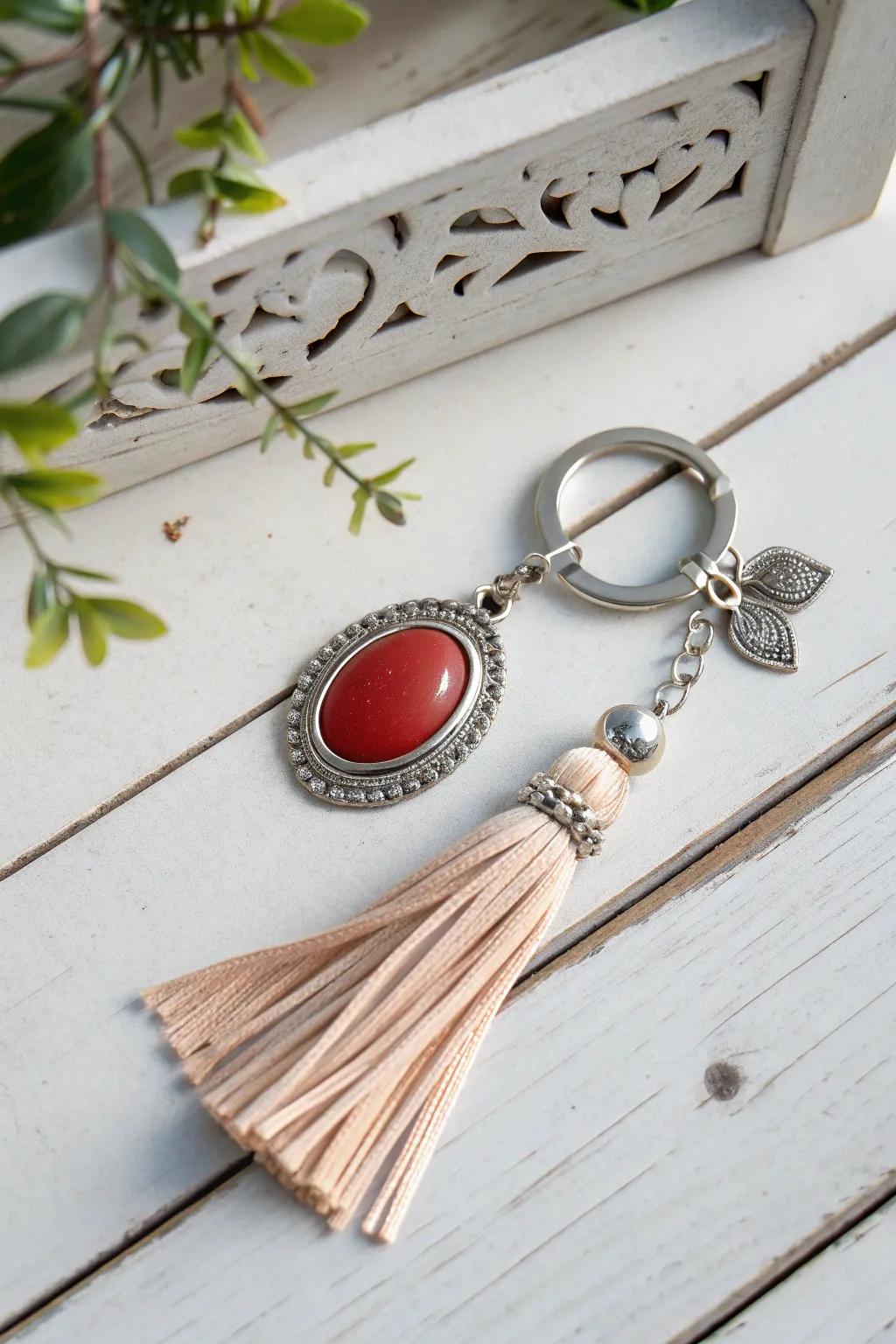 Elevate your keys with a touch of boho elegance—discover the charm of chic cabochon keychains.