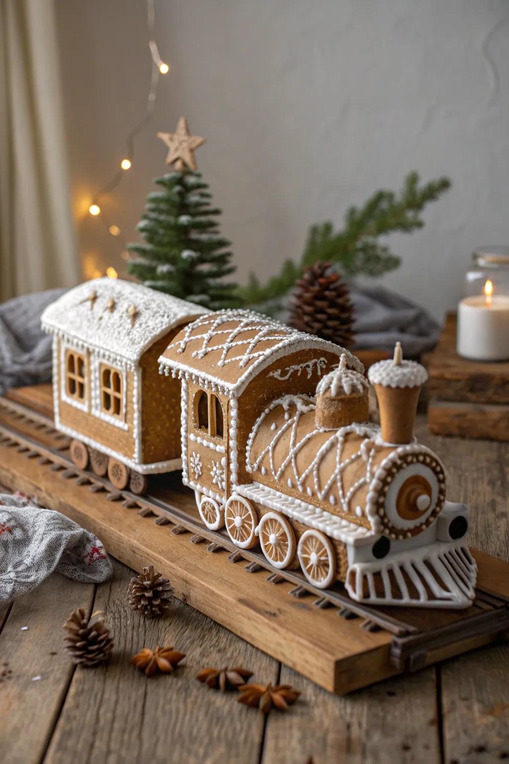 All aboard the Gingerbread Express! A sweet twist on holiday tradition.