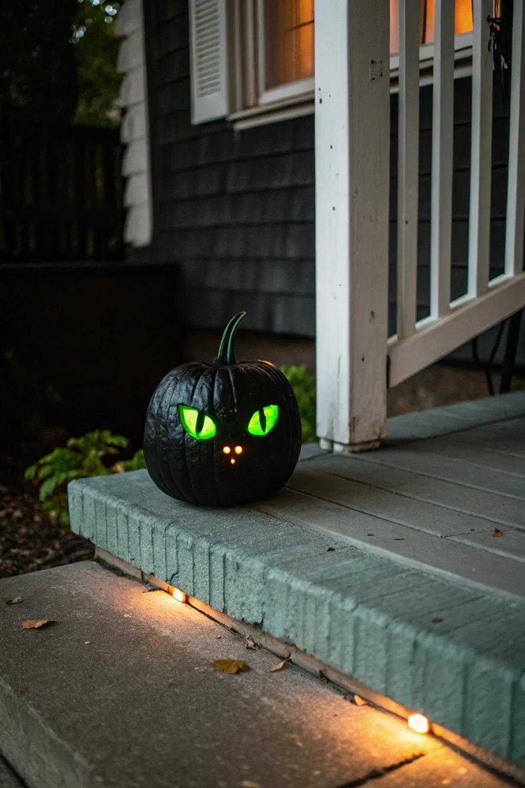 Glow-in-the-dark eyes make for a spooky surprise.