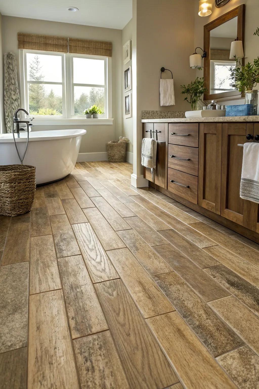 LVP offers the look of wood with superior durability and water resistance.