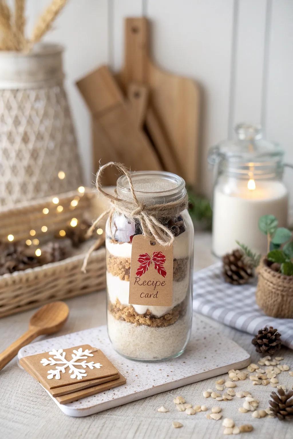 Gift the joy of baking with a personalized cookie jar, blending simplicity and festive cheer!