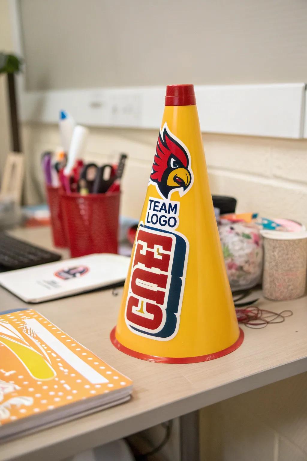 Vinyl decals offer a quick and stylish way to personalize your megaphone.