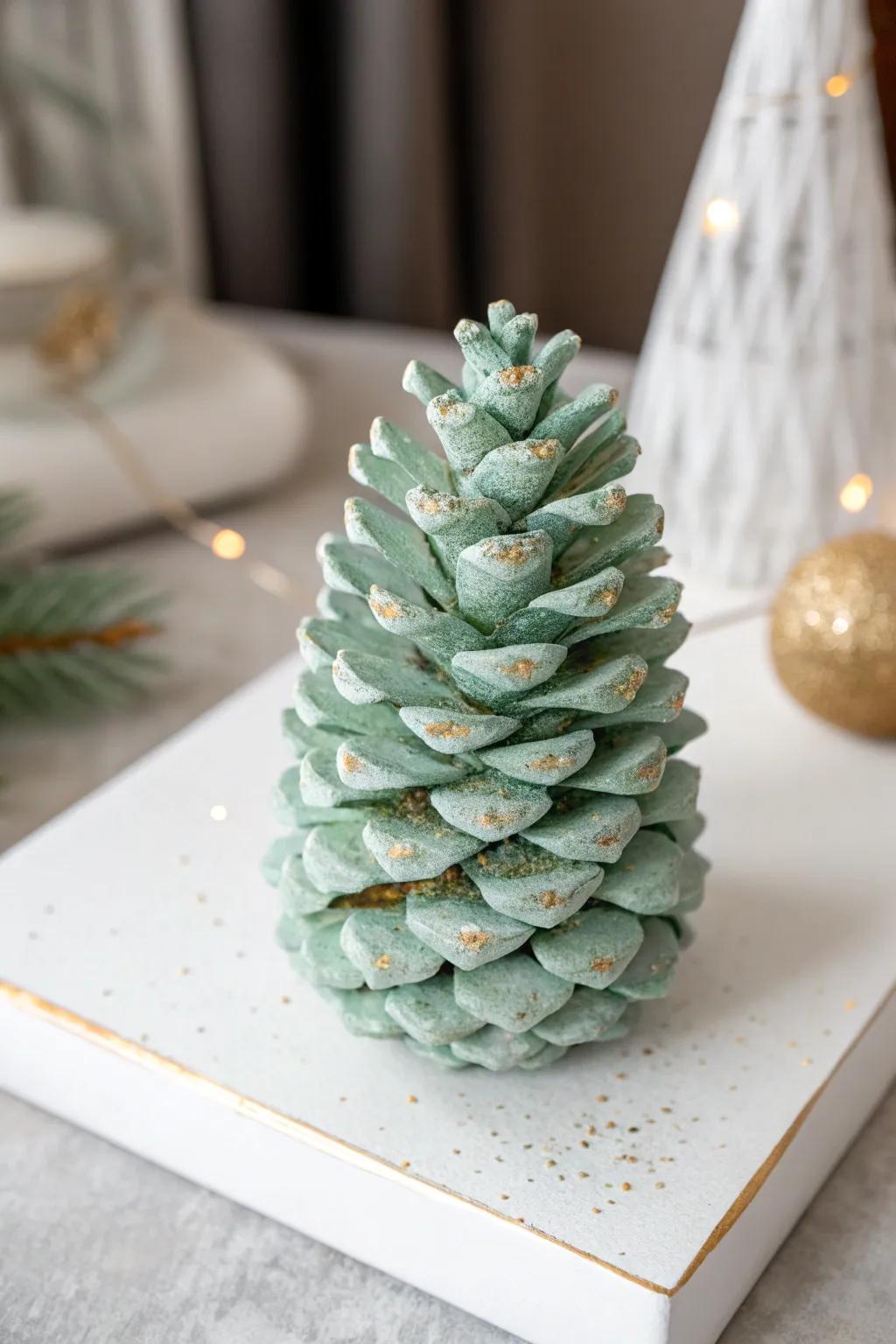 Transform nature's treasures into festive joy with these enchanting pinecone trees.