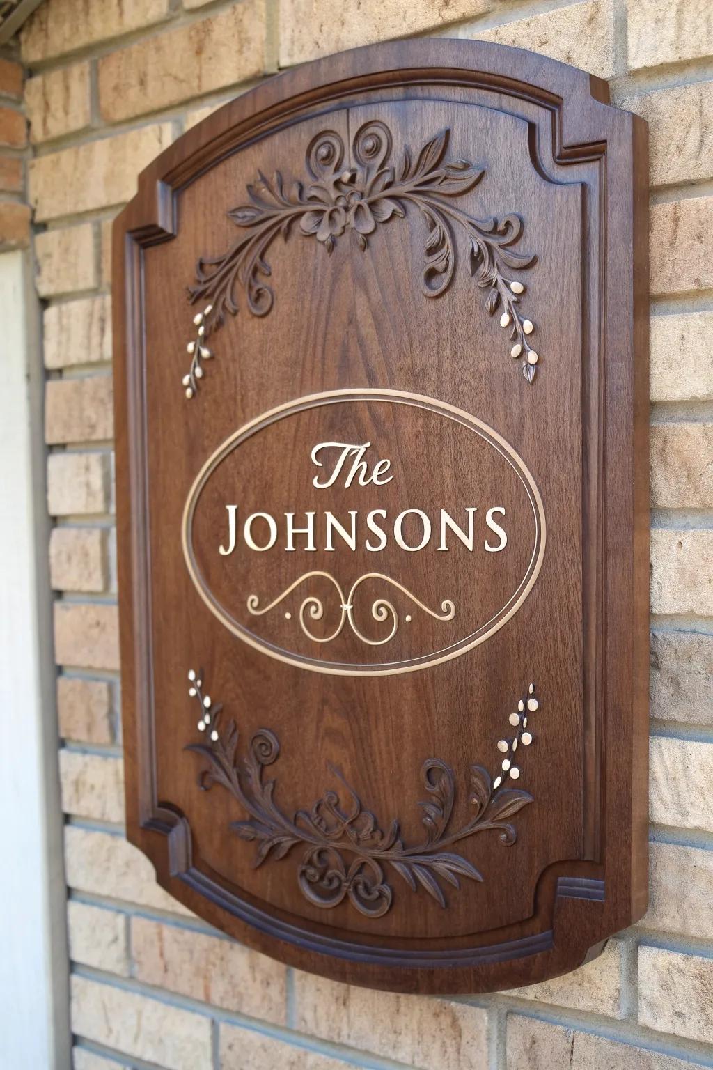 Welcome home with style: Elevate your entryway with personalized CNC-engraved signage.