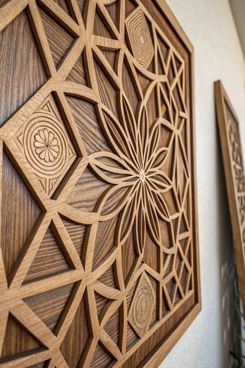 Elevate your space with the timeless elegance of handcrafted wooden wall art.