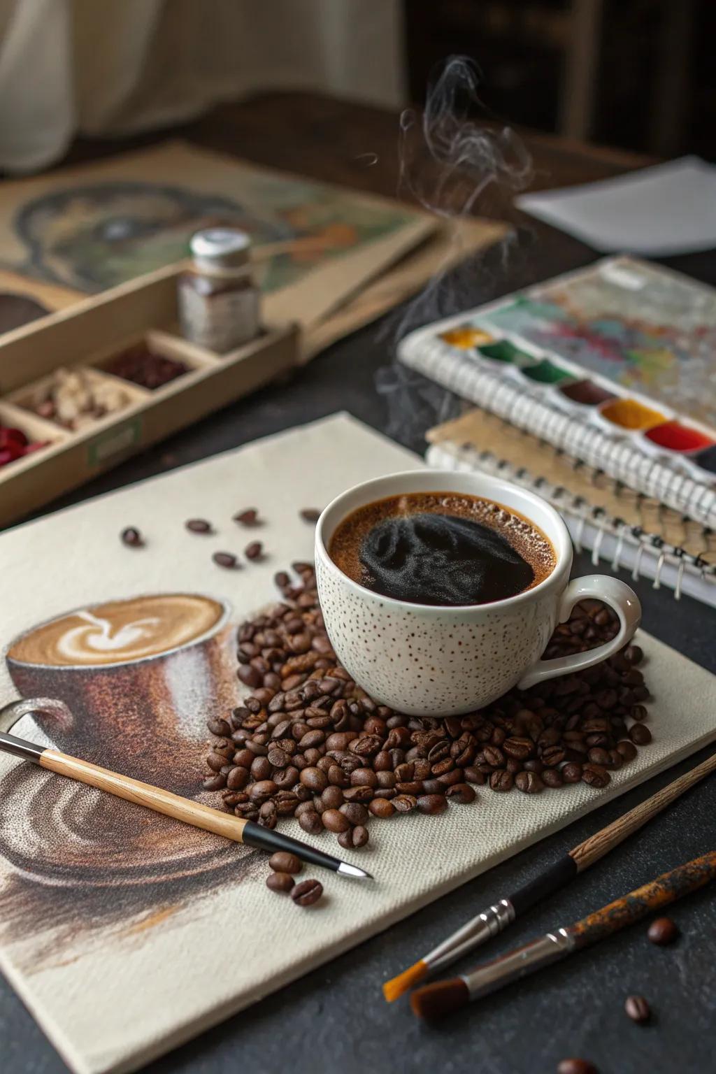 Create timeless portraits with the rich tones of coffee.