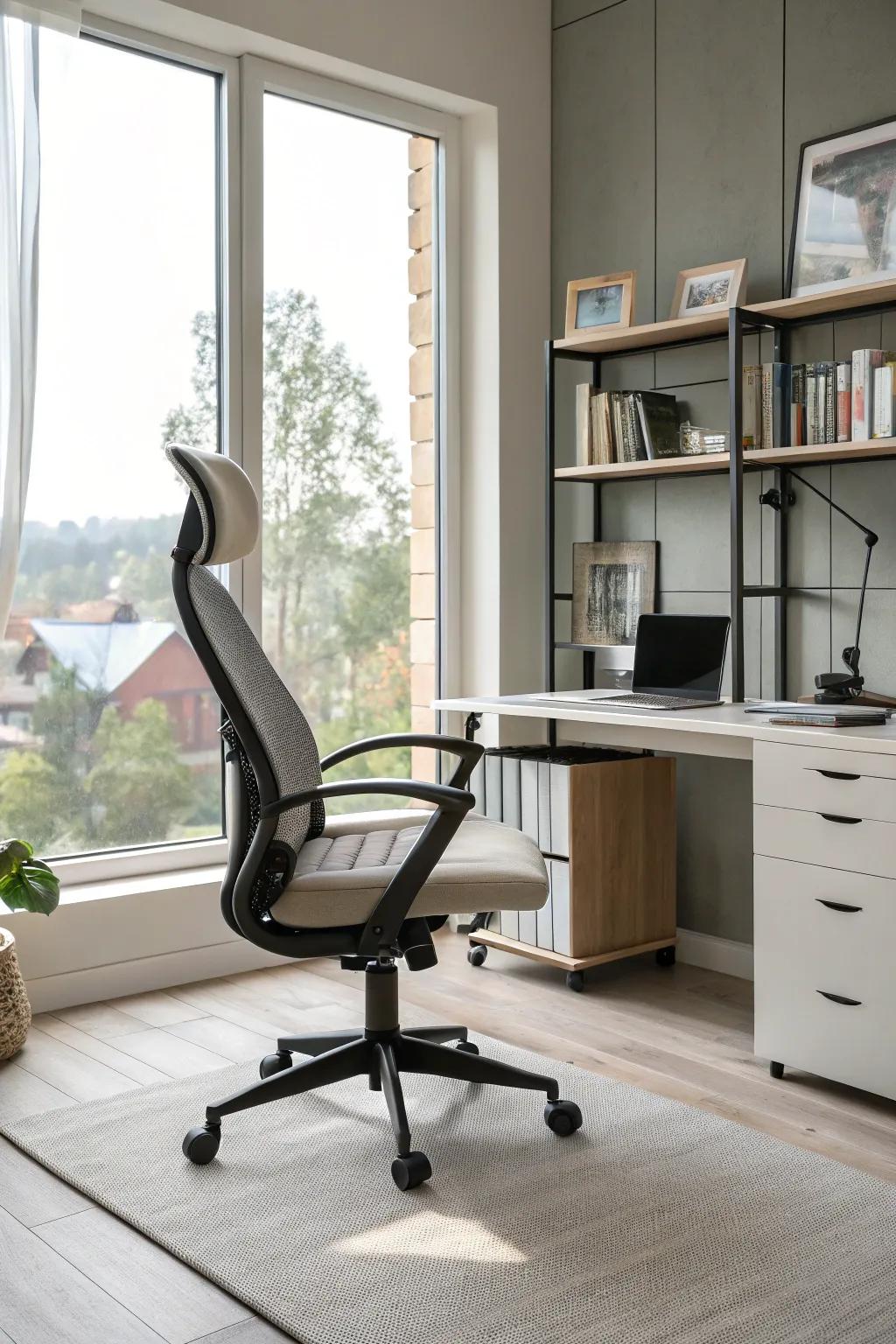 An ergonomic chair that combines comfort with modern design.